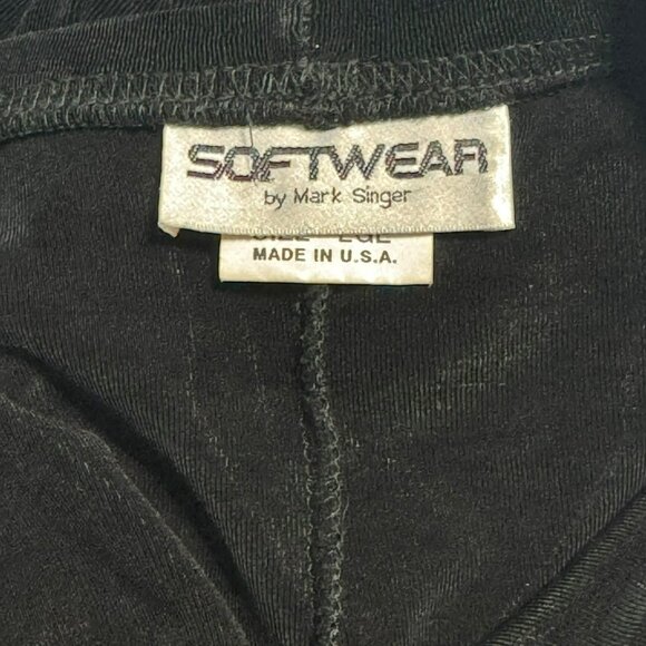 Softwear By Mark Singer Black Maxi Skirt Large Stretch Pull On Maxi Travel Goth - Picture 4 of 5